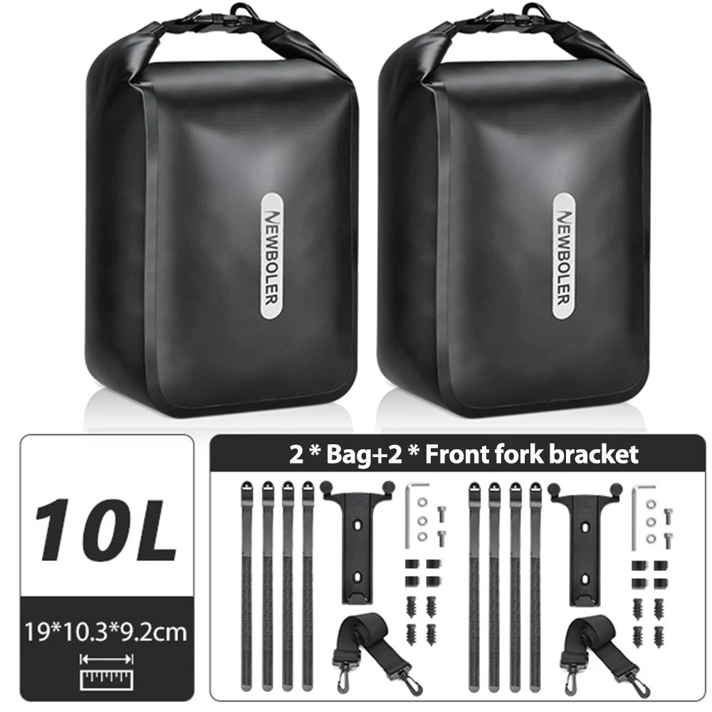 NEWBOLER 10L Große Kapazität Fahrrad Tasche Wasserdichte Elektrische Jagd Fahrrad Tasche Fahrrad Quick Release Gabel Tasche Fahrrad Hinten Sitz Tasche