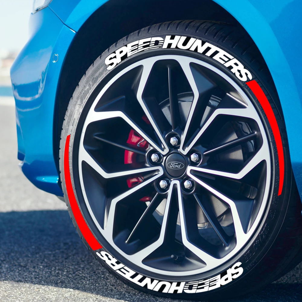 Car Tire Decals Car Tuning Universal 3D Permanent PVC Joined Tire Decor Stickers SPEEDHUNTERS Label Letters for 4 Tires