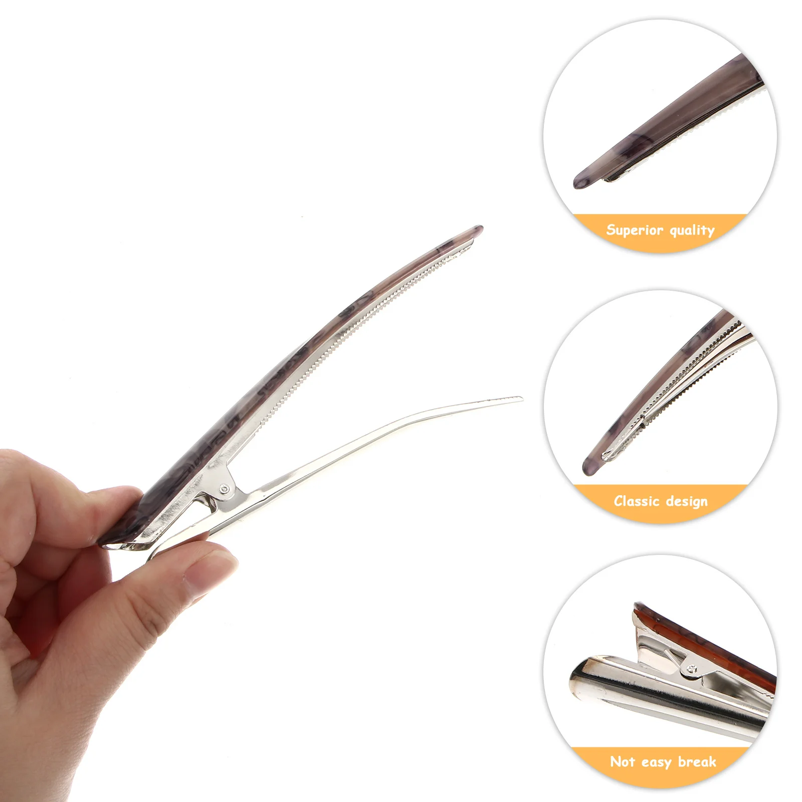 

2pcs Hair Clips Non-Slip for Salon Sectioning Styling Dye Women Girls Tool Acrylic Service Hair Salon Clips Perfect