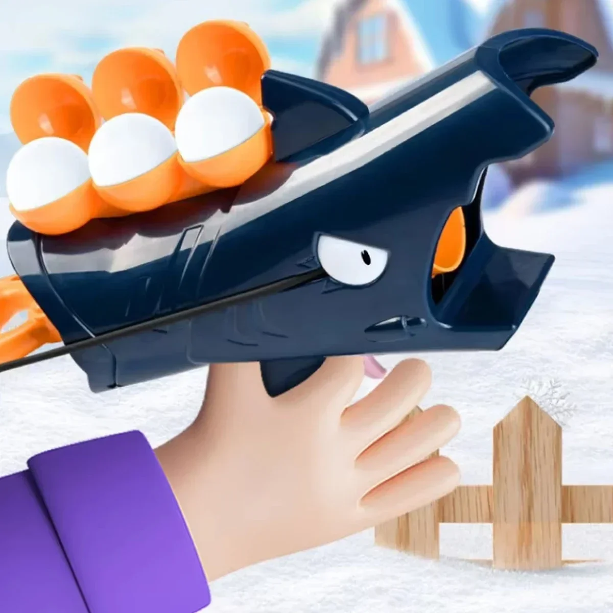 Shark Snowball Launcher,Shark Snowball Maker,2025 ใหม่ Shark Snowballs เปิดตัวของเล่น, ฤดูหนาวของเล่นกลางแจ้ง Snowballs Maker ชุด