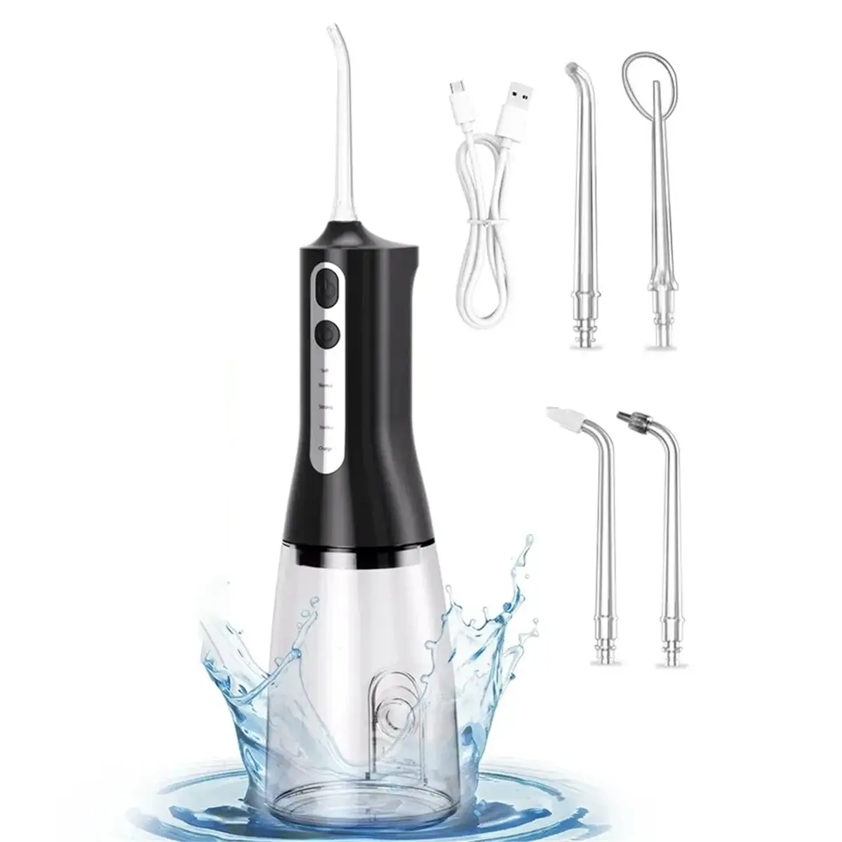 【today-buy】~@-ウォーターフロッサー口腔洗浄器モードポータブル歯科用ウォーターガン-330ml-水タンククリーナー-usb-充電-ipx7-防水