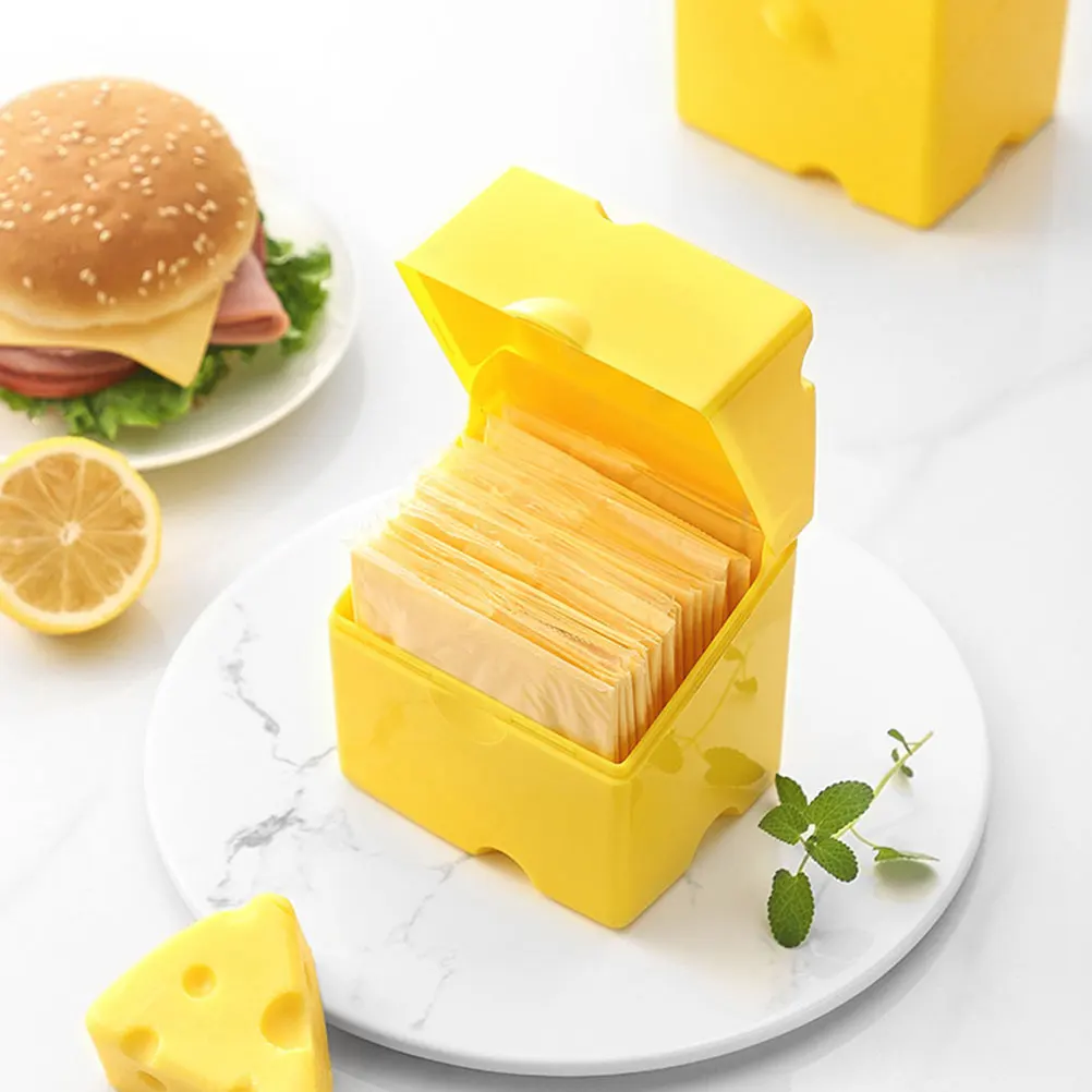 

2Pcs Cheese Storage Containers Reusable Food Boxes with Lids Butter Boxes Fridge Safe Longtime Use Household Kitchen Bar