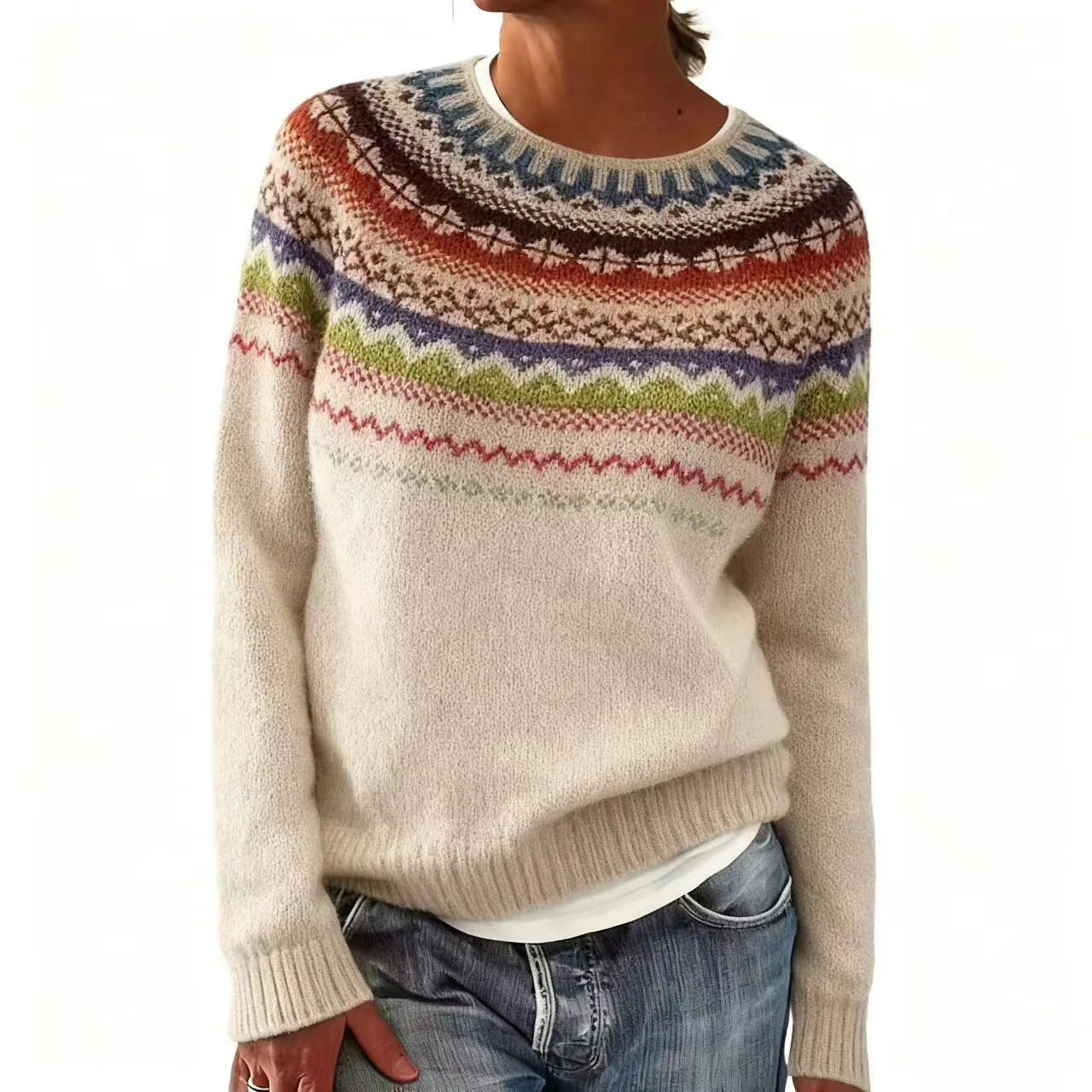 Maglione autunnale da donna con vestibilità regolare di Halloween Maglioni pullover lavorati a maglia con stampa leopardata casual da donna Manica lunga Crew SuéTer Mujer