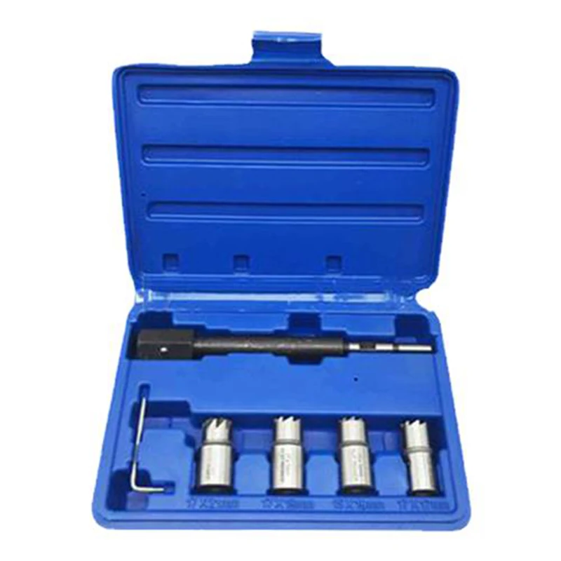 

YG-0316-1 5PCS Diesel Injector Seat Cutter Tool Set Cleaner Carbon Cutting Tool Kit Nozzle base reamer