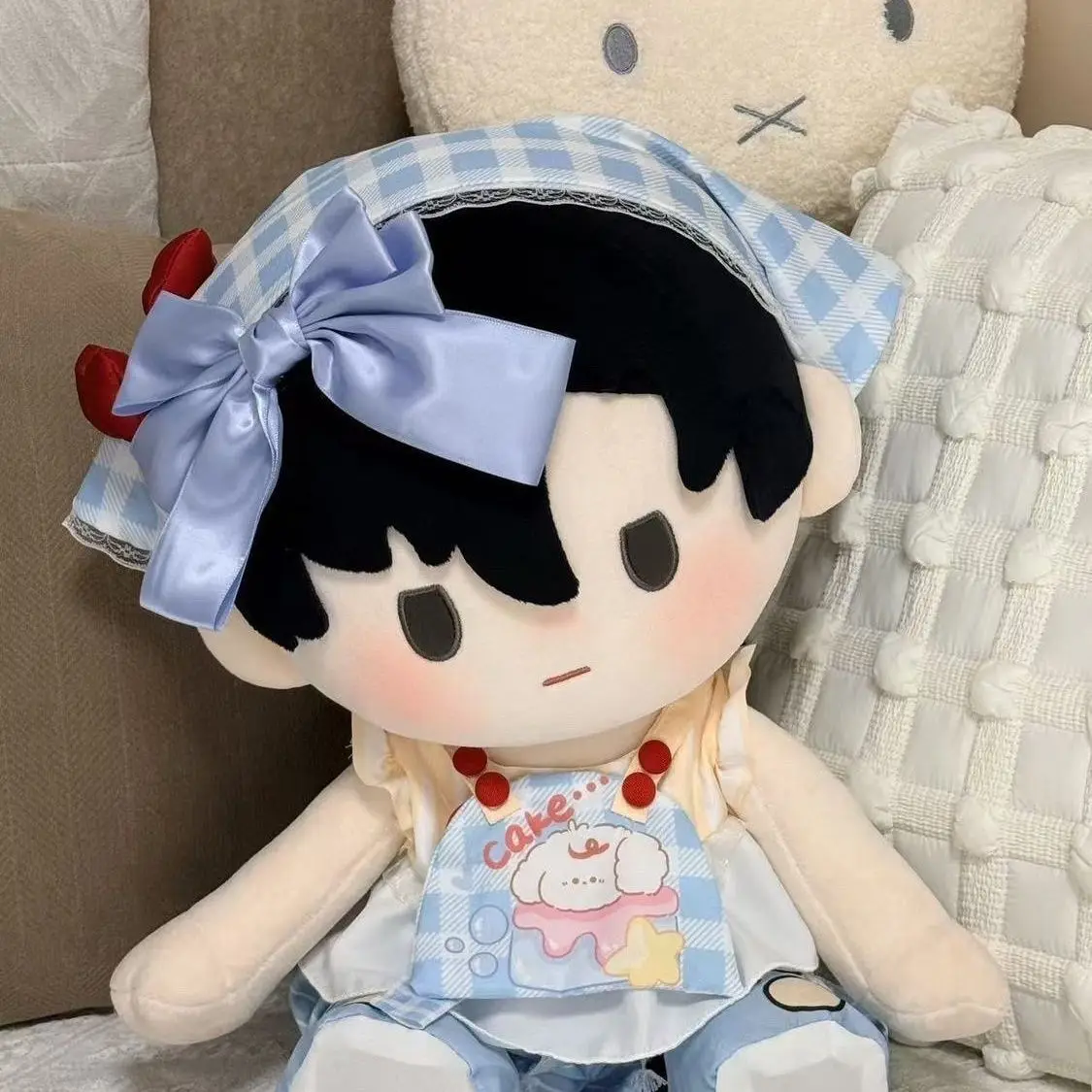 

Doll Clothes 40cm Sitting Ice Cream Puppy Cotton Doll Outfit Set Cute Plush Dress Up Costume Accessories Collectible Toy Gift