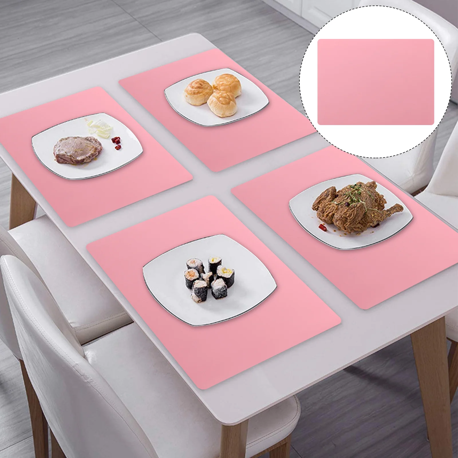 

Silicone Table Mat Heat Insulation Non-Skid Washable Oil Resistant Home Kitchen Placemats Table Mats