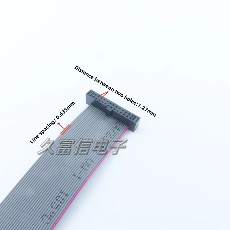 1pcs FC-26P Flat Cable 1.27mm Pitch 2*13Pin IDC Cable 10/20/30/50cm Gray Flat Ribbon Data Connection Cable JTAG Download Cable