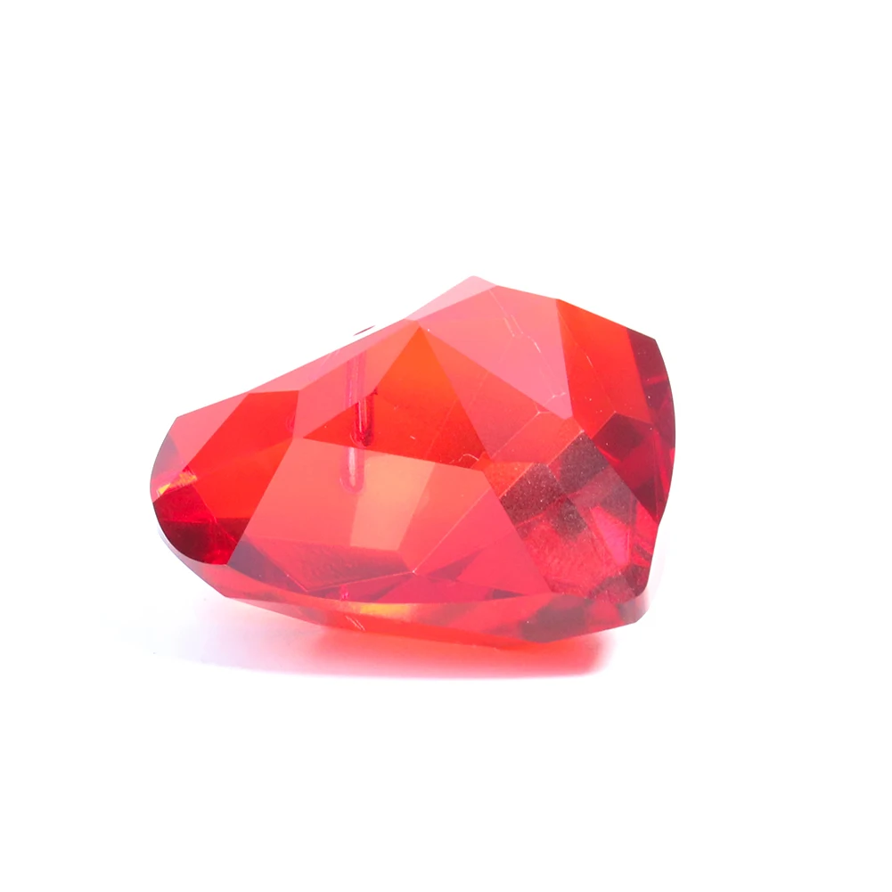 Romantic Love Elegant Red Heart Crystal Pendant Hanging Glass Faceted Prism Chandelier Parts Rainbow Sun Catcher Wedding Decor