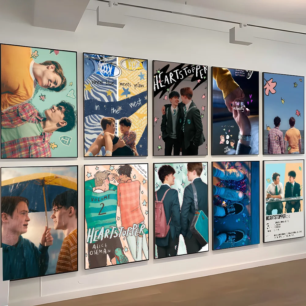 

1pc Movie H-Heartstopper Poster Self-adhesive Art Waterproof Paper Sticker Coffee House Bar Room Wall Decor