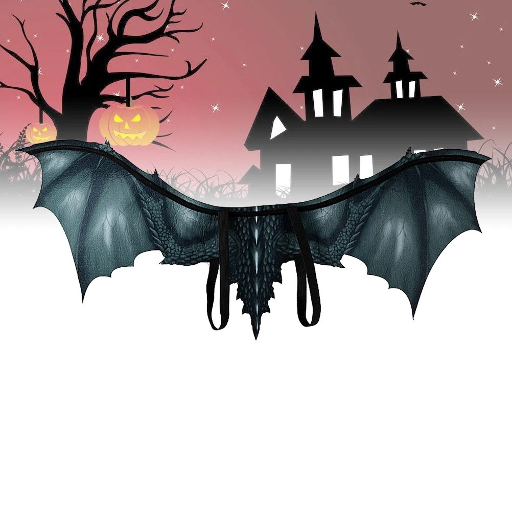 

Adult Black Halloween Cosplay Accessory Lifelike Stage Performance Prop Durable Non-Woven Wing For Party