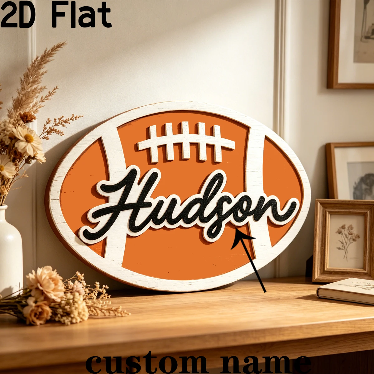 1Pc Custom Baseball Style Wood - Baby Nursery Diy ulasan dan harga