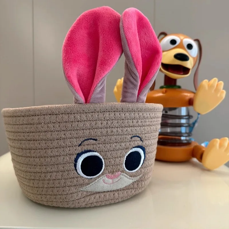 Disney Stitch Lotso Large Capacity Storage Basket Cute Anime Cartoon Multi Functional Portable Storage Bag Storage Box Gift Toys