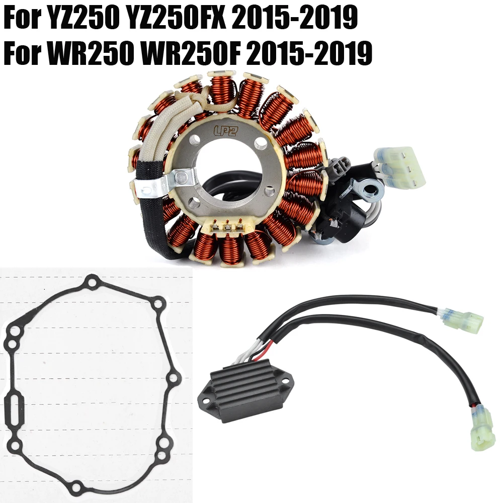 

Stator Coil Gasket + Regulator Rectifier For Yamaha YZ250 YZ250FX WR250 WR250F 2015 2016 2017 2018 2019