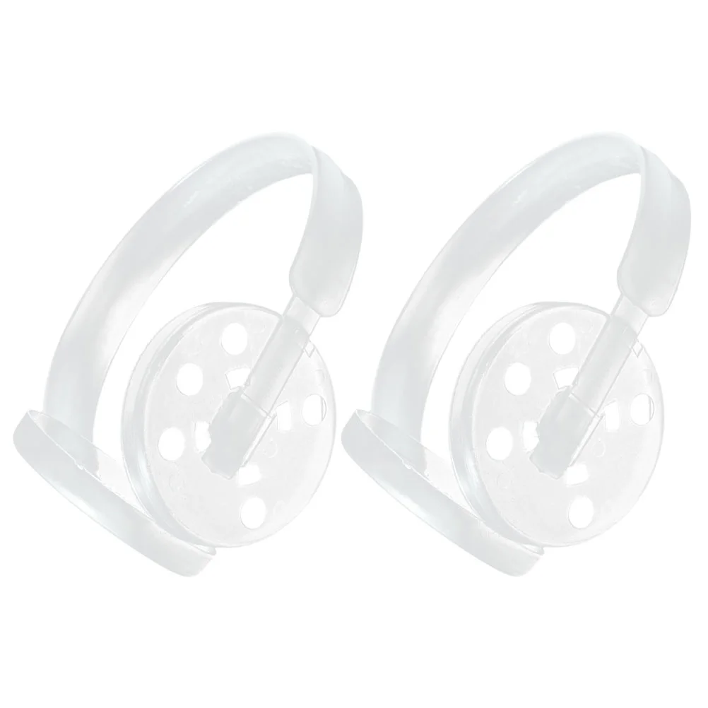 2 Pcs Ear Muffs Earmuff Plastic Holder Frame Shelf DIY Rack for Making White