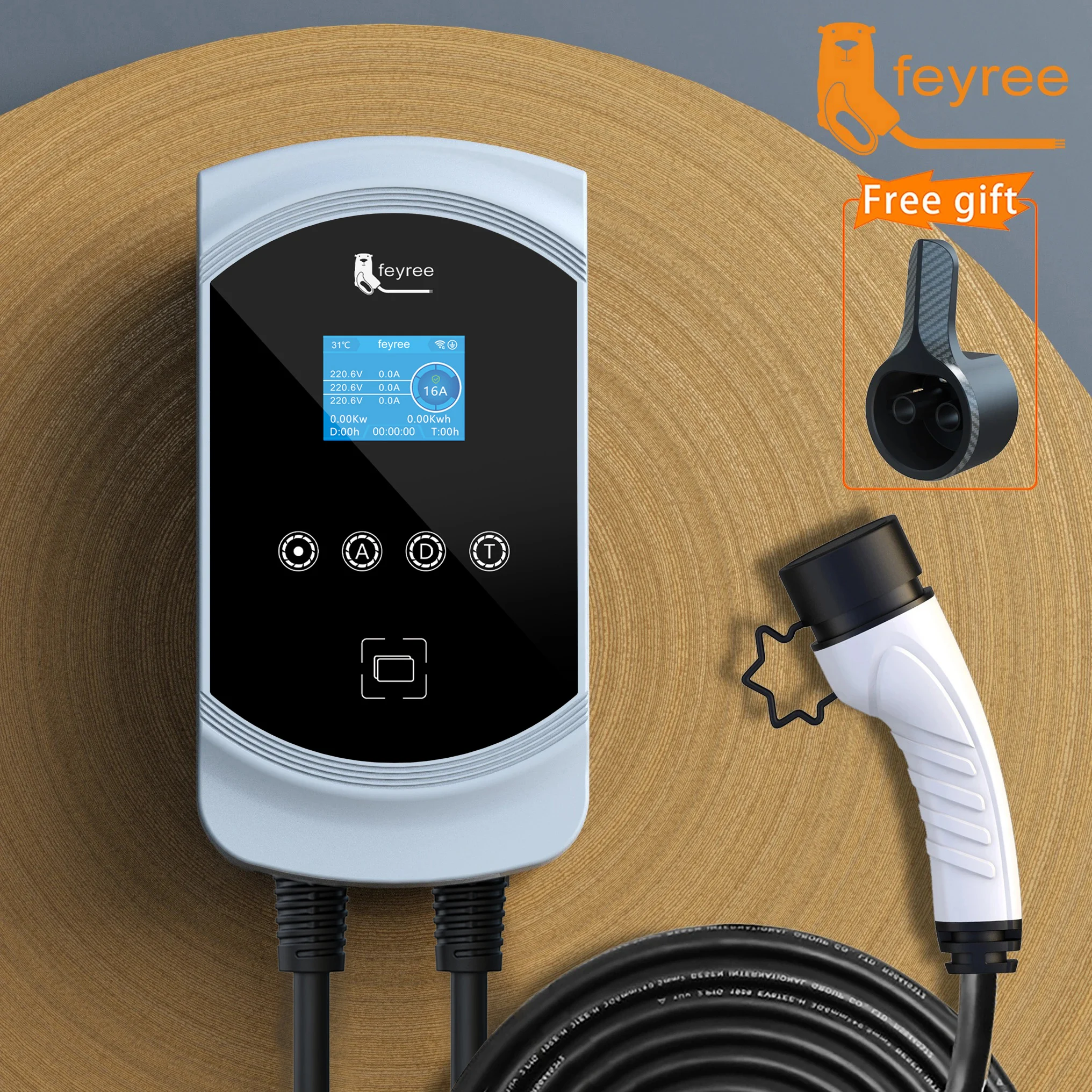 Feyree EV-Ladegerät mit App-Steuerung 32A 7,6KW Elektrofahrzeug-Ladestation EVSE Wallbox 11KW 22KW 3-Phasen Typ2 Kabel IEC62196-2 Steckdose – Detail 18