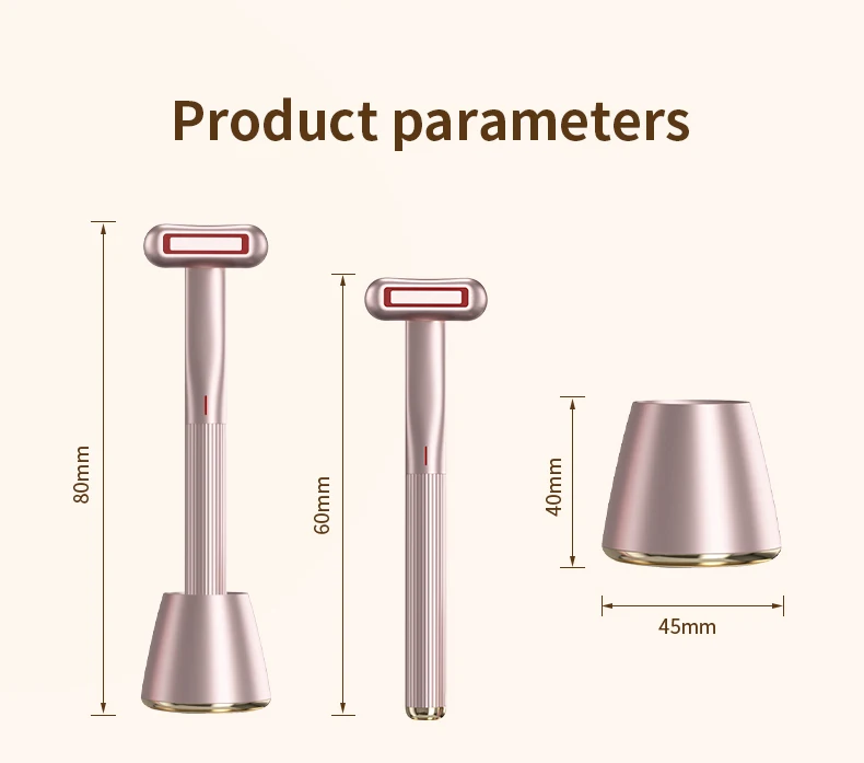 6 في 1 عصا الوجه العلاج بالضوء الأحمر مدلك الوجه مكركرنت جهاز العناية بالوجه 360 الحرة العلاج بالضوء الأحمر عصا الوجه