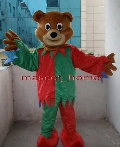 

New Adult Bear Elf Mascot Costume Halloween Christmas Dress Full Body Props Outfit Mascot Costume