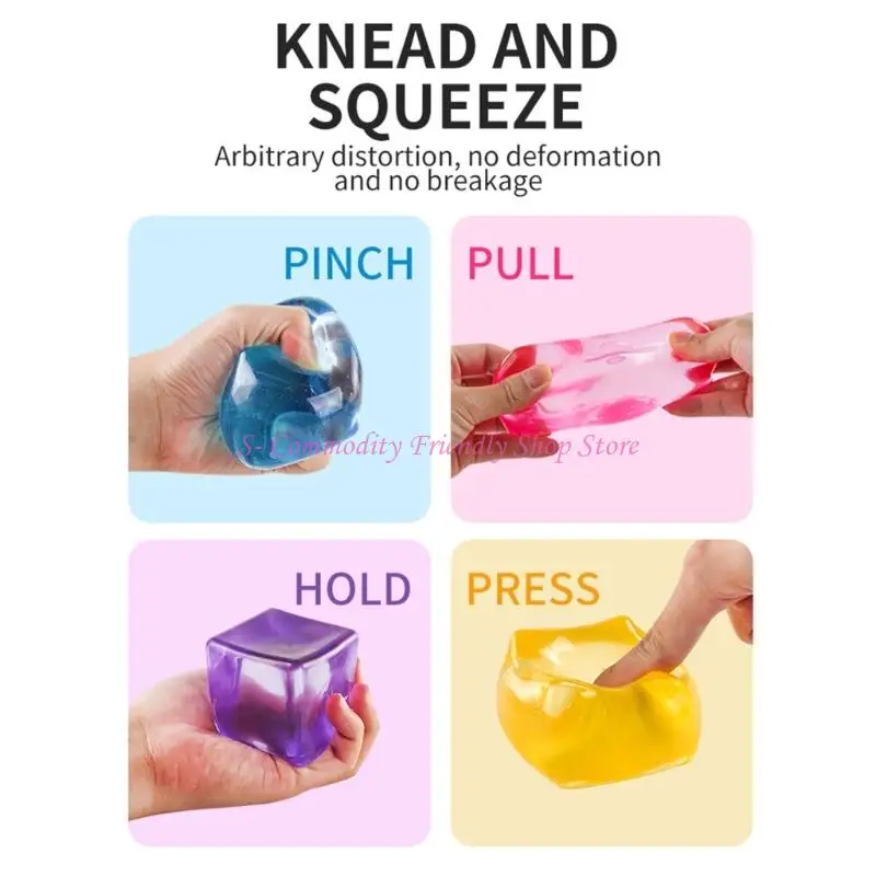 85AE Colorful Ice Block Hand Toy Great For Calming And Relaxing Nerves Travel Companion