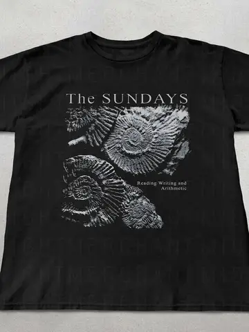 The Sundays T-Shirt, Unisex Cotton Shirts, Reading Writing and Arithmetic Album Tee, 90S Band Tees, Cute Band Shirts, Retro Band Tees, Indie