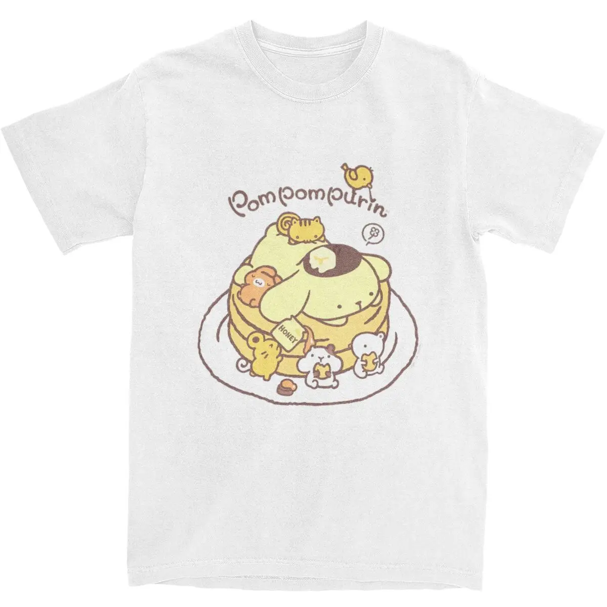 Couple T-Shirt Pom Pom Purin Pancake Friends T-Shirts Novelty Summer Tees Streetwear Pattern 100 Cotton Clothing Plus Size 5XL