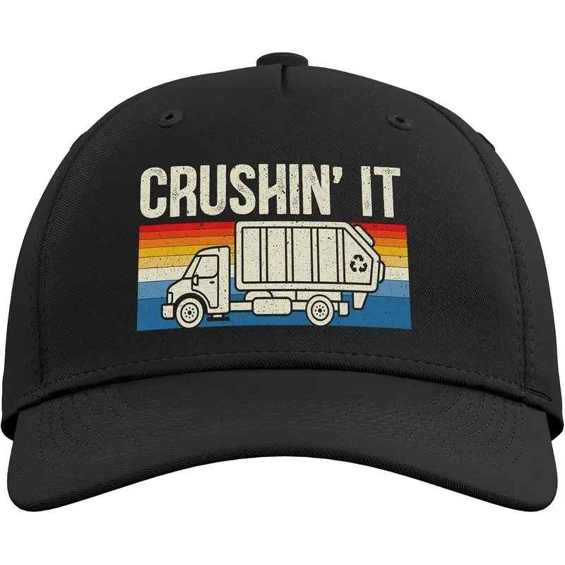Crushin It Garbage Truck Trash Collector Recycling Adjustable Baseball Hat