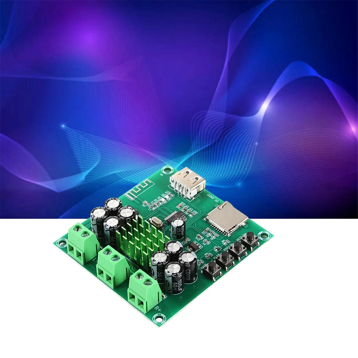 JAS-XH-M422 Module de carte amplificateur Bluetooth TPA3116D2 carte amplificateur de lecture de carte F Bluetooth intégrée double Module 50W