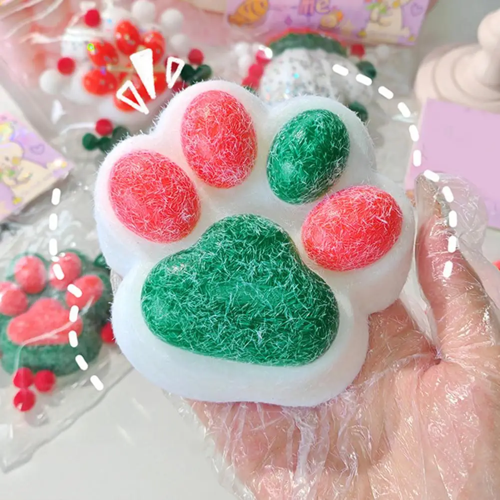 Tpr Cat Paw Toy Cat Paw Squeeze Toy Soft Cat Paw Stress Relief Toy for Kids Teens Adults Squeeze Fidget Ball for Anxiety