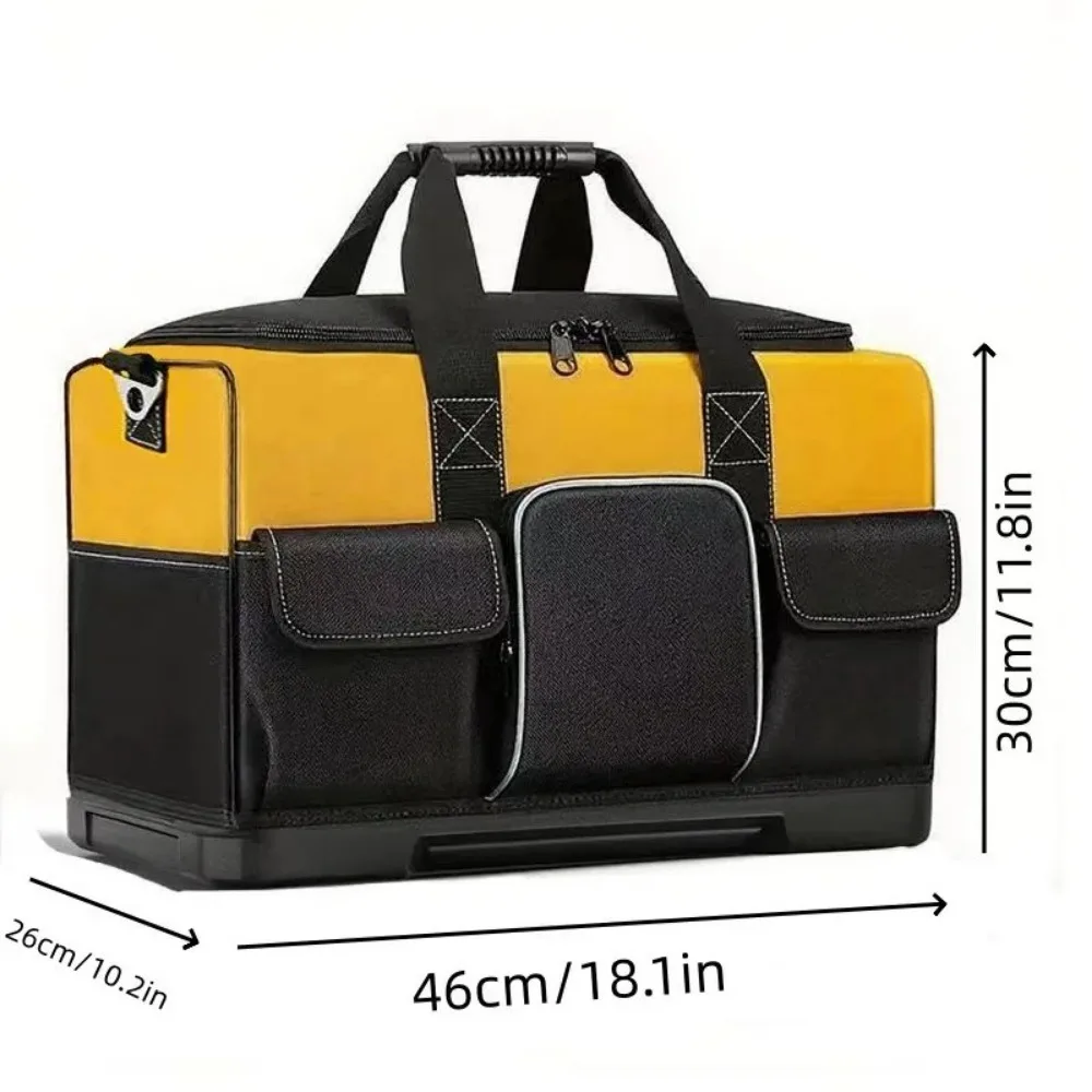 Thickened Oxford Cloth Multifunctional Multi-pocket Bag Plastic Base Adjustable Shoulder Strap Portable Electrician's Tool Bag
