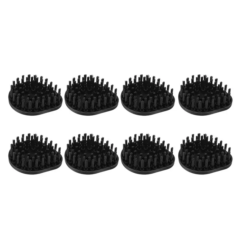 B90B-Steam Cleaner Attachments 8-Pack Nylon Mop Replacement Brush Heads For Hard Surfaces- Accessories Set