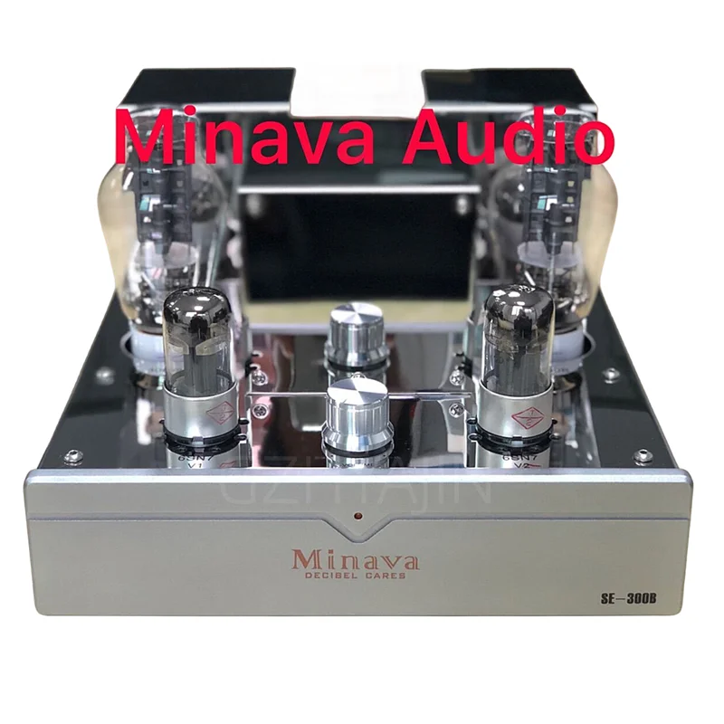 The Latest High-quality 10W*2 Minava audio 300B single-ended tube amplifier,  input impedance: 100K output impedance: 0-4-8Ω