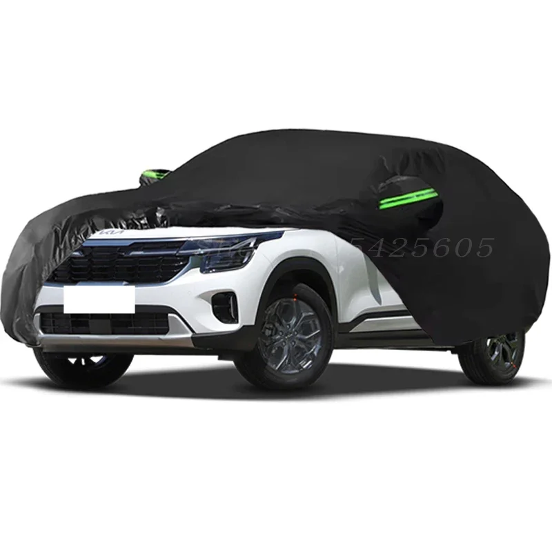 For KIA Seltos Car Cover Outdoor Sun Shade Rain Snow Dust Frost Resistant Anti-UV Cover Waterproof All Weather for Automobiles