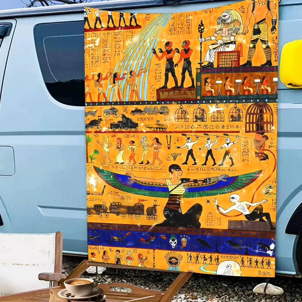 E-egypt N-nefertiti Anubis flag Living Room Wall Club Hanging Home Dorm Decor Art Garage Bar Live Decoration Banner