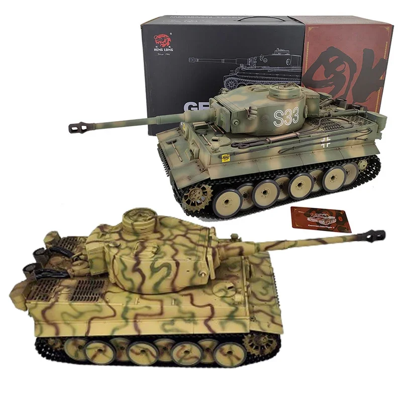 Coolbank Henglong Tanque de Batalha para Meninos Camo Tigre Pesado Tanque de Controle Remoto Emissão de Fumaça Efeito Sonoro Fu Zi Hu Modelo Presente, 1: 16