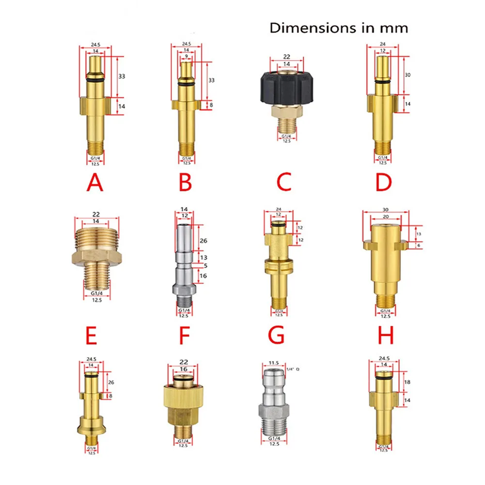 Foam Nozzle Lance Metal Adapter Launches Foam For Pressure Washer Car Wash ForParkside Garden Urban-Tool For Karcher ForNilfisk