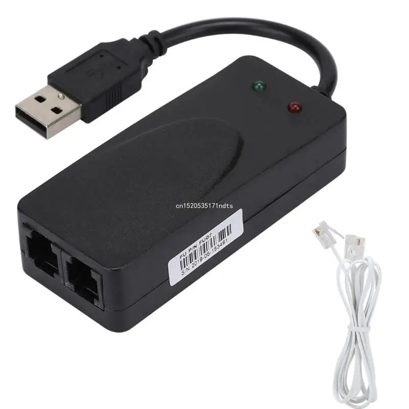 USB 2.0 Fax Modem External 56K Dial Up USB Analog Fax Modem for Win 7/8/10/XP Dropship