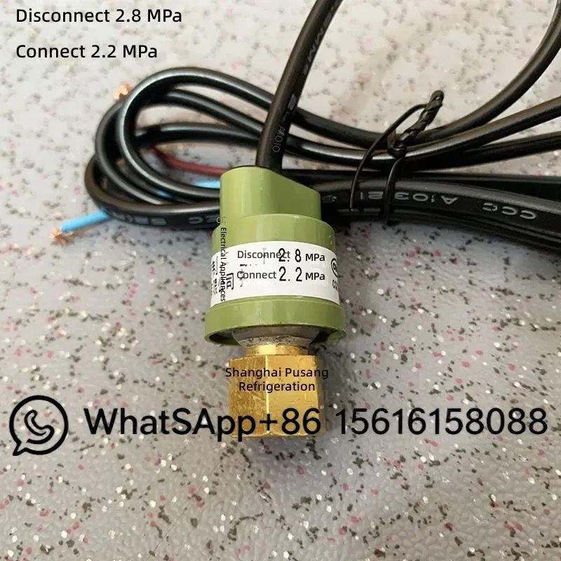 Shanghai Junle H20PS Carrier Air Conditioner Pressure Controller Switch Disconnect 2.8MPA Turn On 2.2MPA