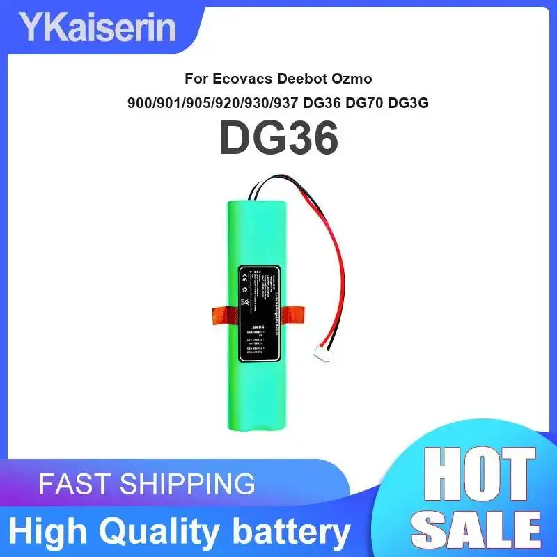 3400mAh Robotic Vacuum Cleaner Battery Environmentally Friendly For Ecovacs Deebot Ozmo 900 901 905 920 930 937 DG36 DG70 DG3G
