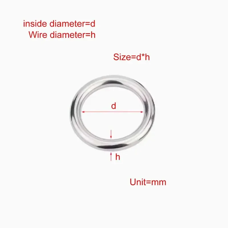 

Seamless Solid Steel Ring 304 Stainless Steel O-Shaped Design M3 M4 M5 M6 M7 M8