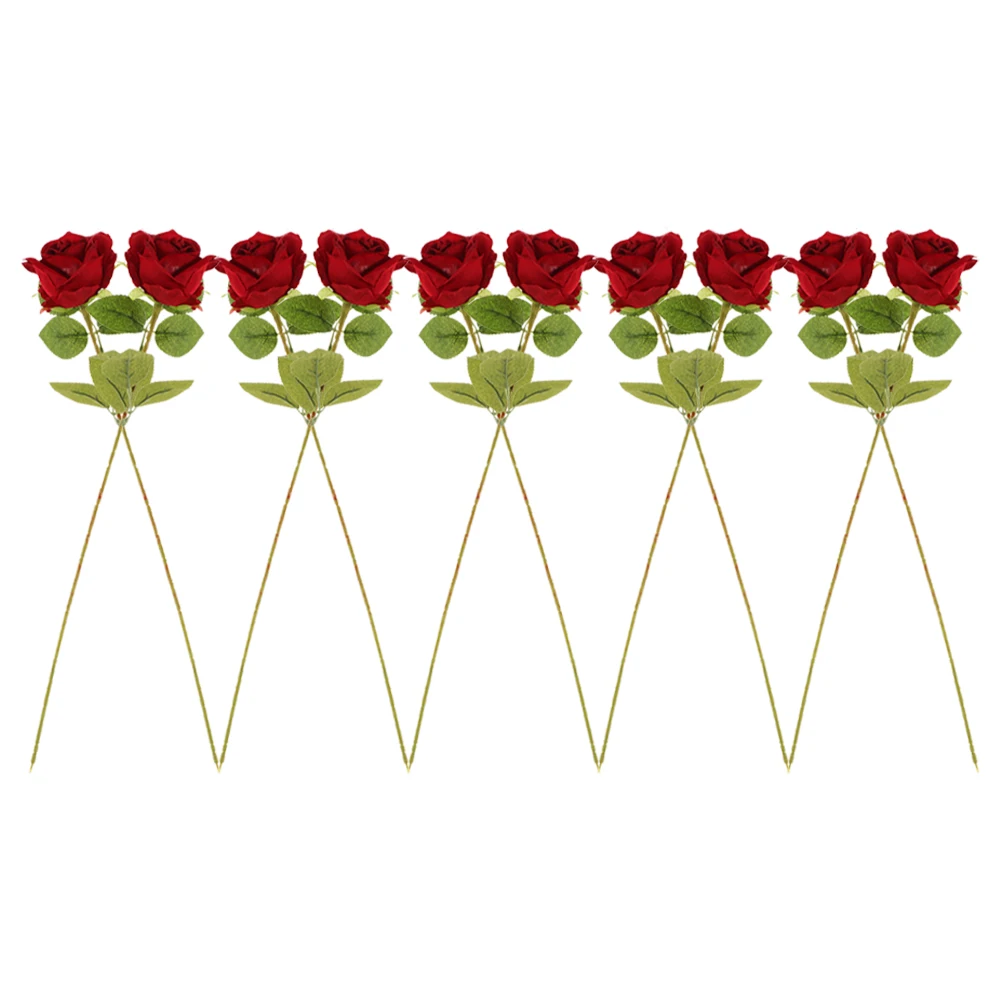 

10Pcs Simulation Roses Realistic Artificial Flower Centerpieces for Tables Wedding Decoration Valentine's Day Creative Rose