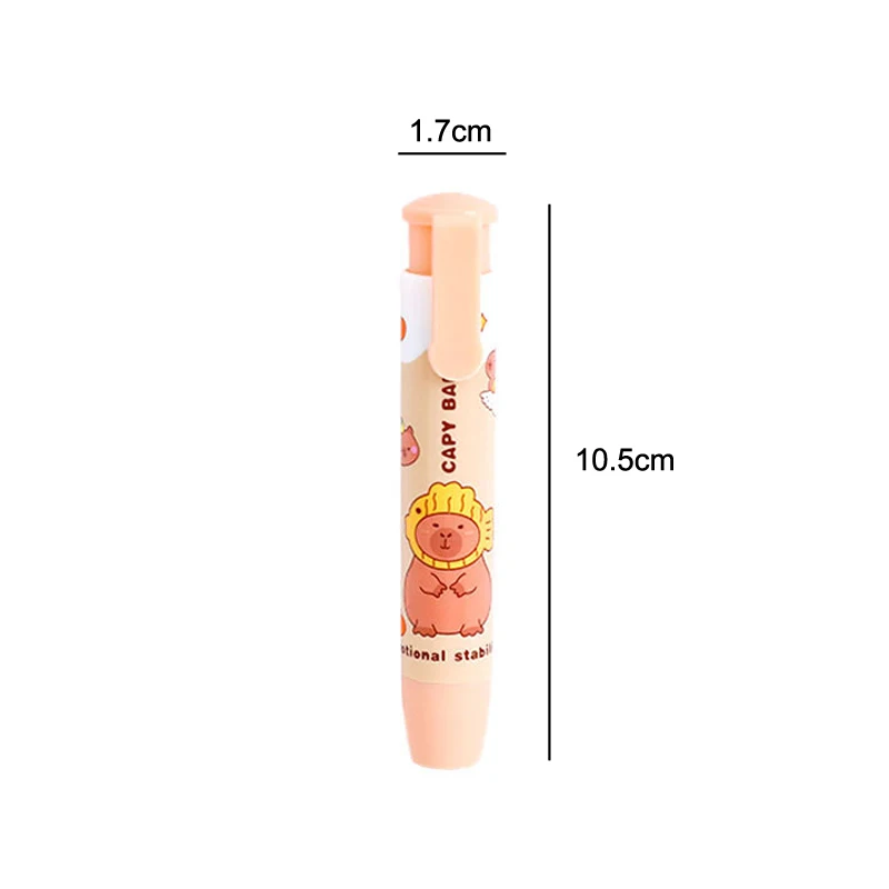 Kawaii Capybara Press The Eraser Cute Soft School Supplies Easy To Erase, Leaving No Trace Office Student Rubber Eraser Gift