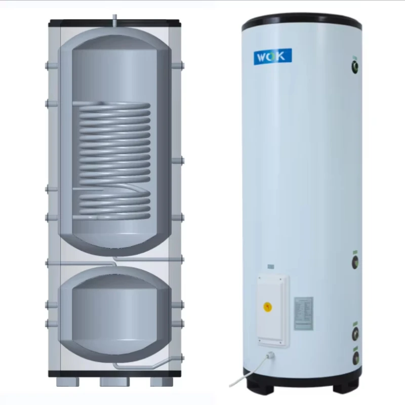 

Солнечная система теплового насоса с панорамировальным буфером и резервуаром для горячей воды для многофункционального отопления и купания горячей воды