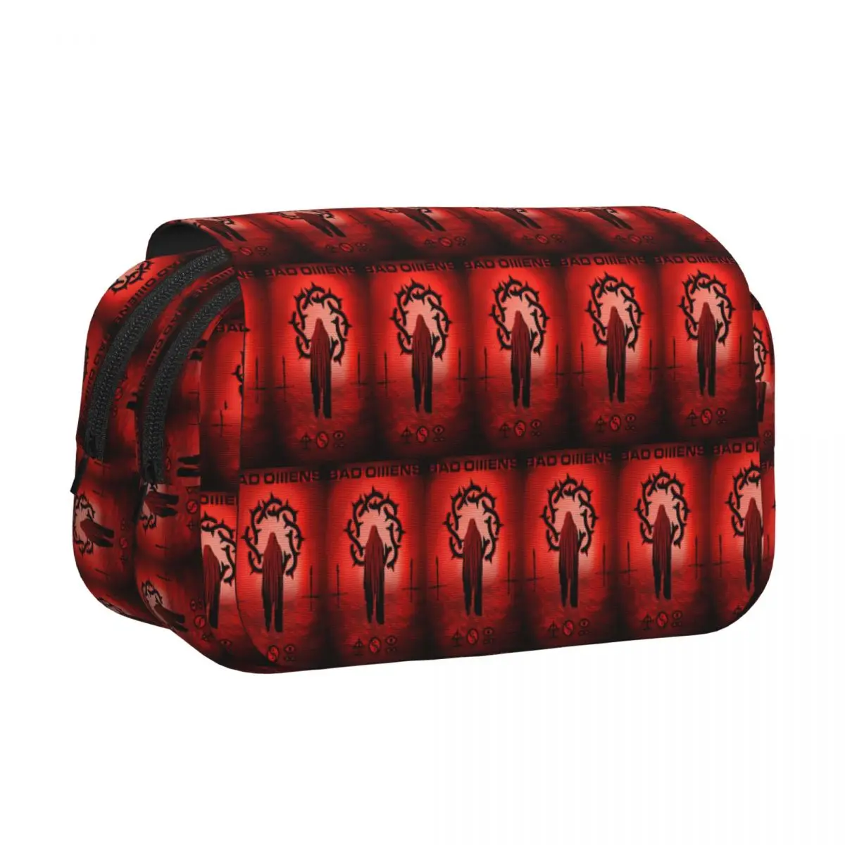 All Seasons Bad Omens Band Logo Pencil Case Pen Holder Hard Shell Leather Big Capacity Pen Box Pencil Bag for Studen School