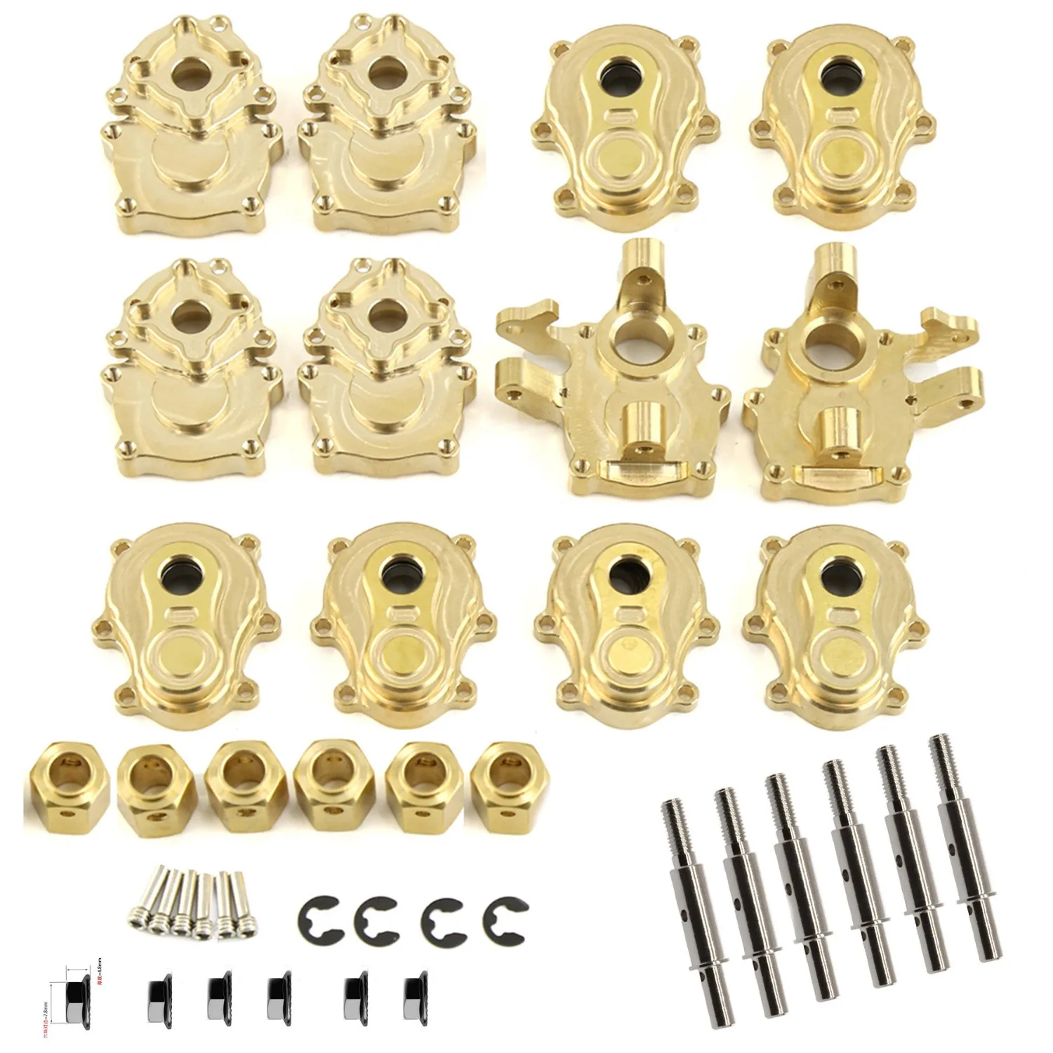 Parts for CROSSRC EMOX Series RC Cars Widened Metal Universal Joint Connector for Toy Cars Upgrades and Modifications