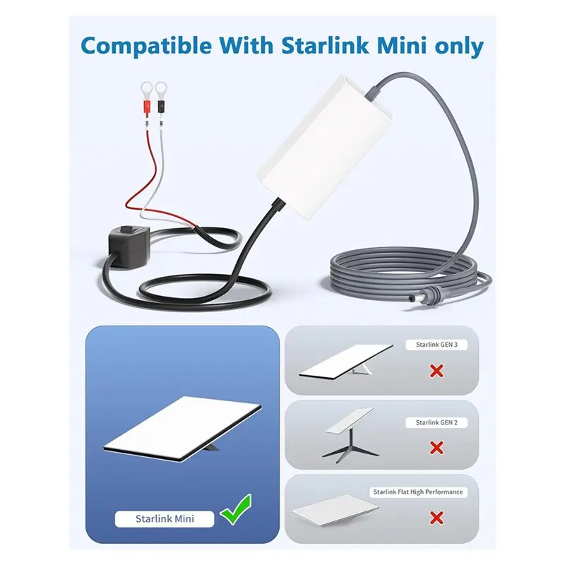 SQPP-For Starlink Mini Battery Adapter Step Up Converter 12V-36V To 36V 1.67A With Switch For RV For Truck Camping