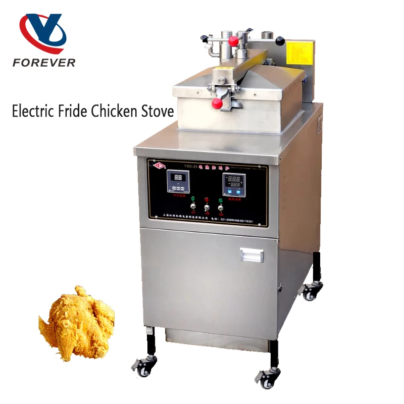 Vertical Pressure Fryer With Oil Filter High Voltage Commercial Stainless Steel Electric/Gas Heating Fried Chicken Equipment