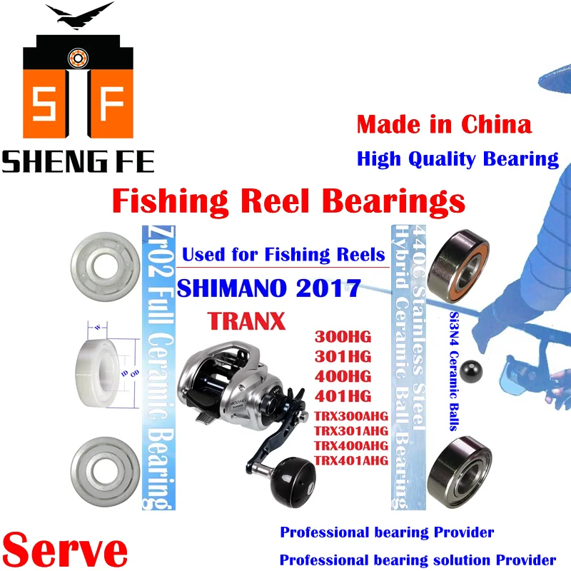 

Ceramic Bearings For 2017 SHIMANO TRANX(300HG/301HG/400HG/401HG) Series Baitcasting Fishing Reels |Ball Bearings