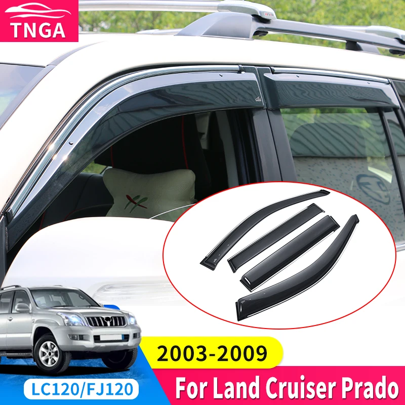 

For 2003-2009 Toyota Land Cruiser Prado 120 Windows Vent Visor Flow Deflector LC120 FJ120 Exterior Accessories body kit Tuning