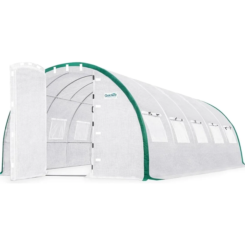 

Premium Greenhouse Swing Door Large Walk-in Green Houses for Outdoors, Upgraded Tunnel Hoop House Frame and Cover