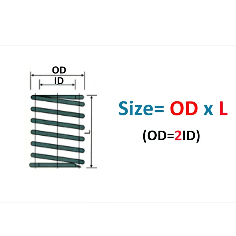 Green Mold Die Spring Heavy Load Spiral Stamping Compression Die Mould Springs Outer Diameter 6-50mm