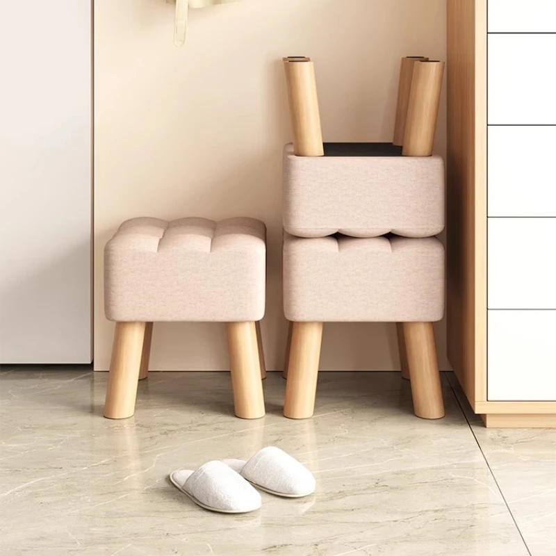 #Foot Stool Chair Shoe Changing Hallway Accessories Pads Entryway Bar Portable Designer Furniture For Home Decor Minimalist Desk